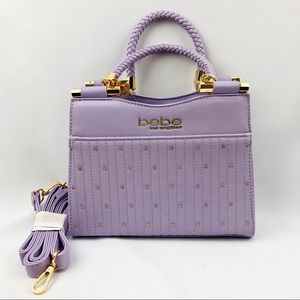 Bebe- stud micro shopper crossbody/ Aliah Lilac